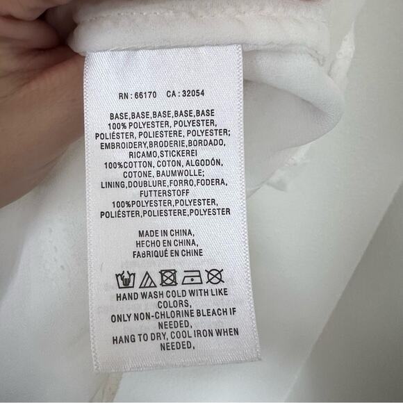 Anthropologie Maeve White Embroidered Top - Picture 7 of 7